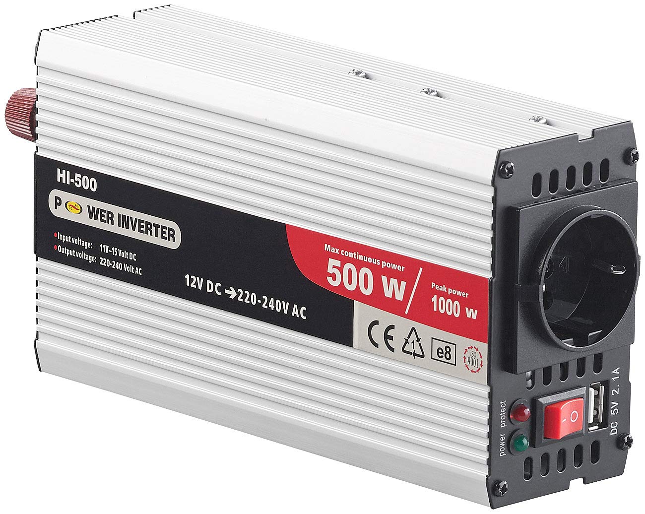 revolt przetwornik prądu do auta: Przetwornica napięcia samochodowego, 500 Wat, 230 Volt (transformator napięcia, przetwornik, 24v)