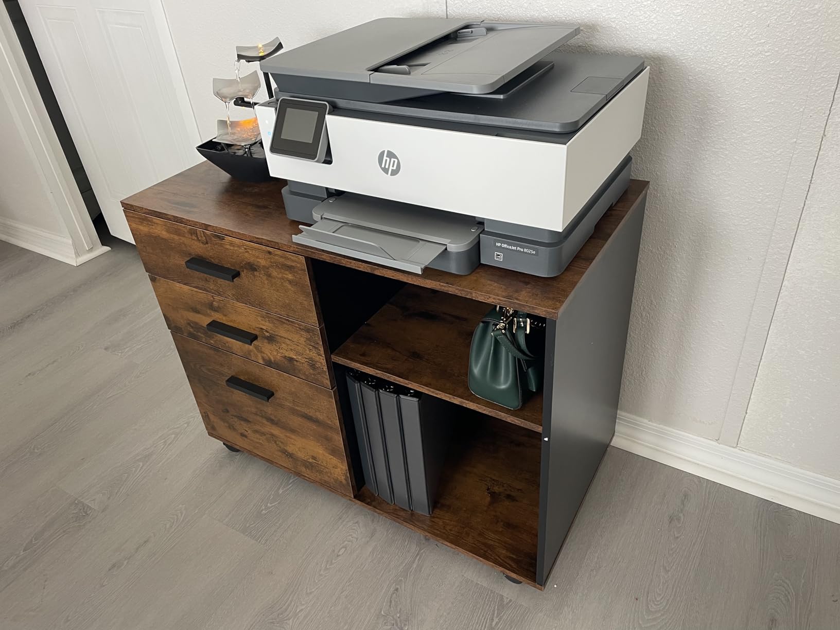 File Cubby $15/mo - Finance DEVAISE 3-Drawer Wood File Cabinet, Mobile Lateral ...