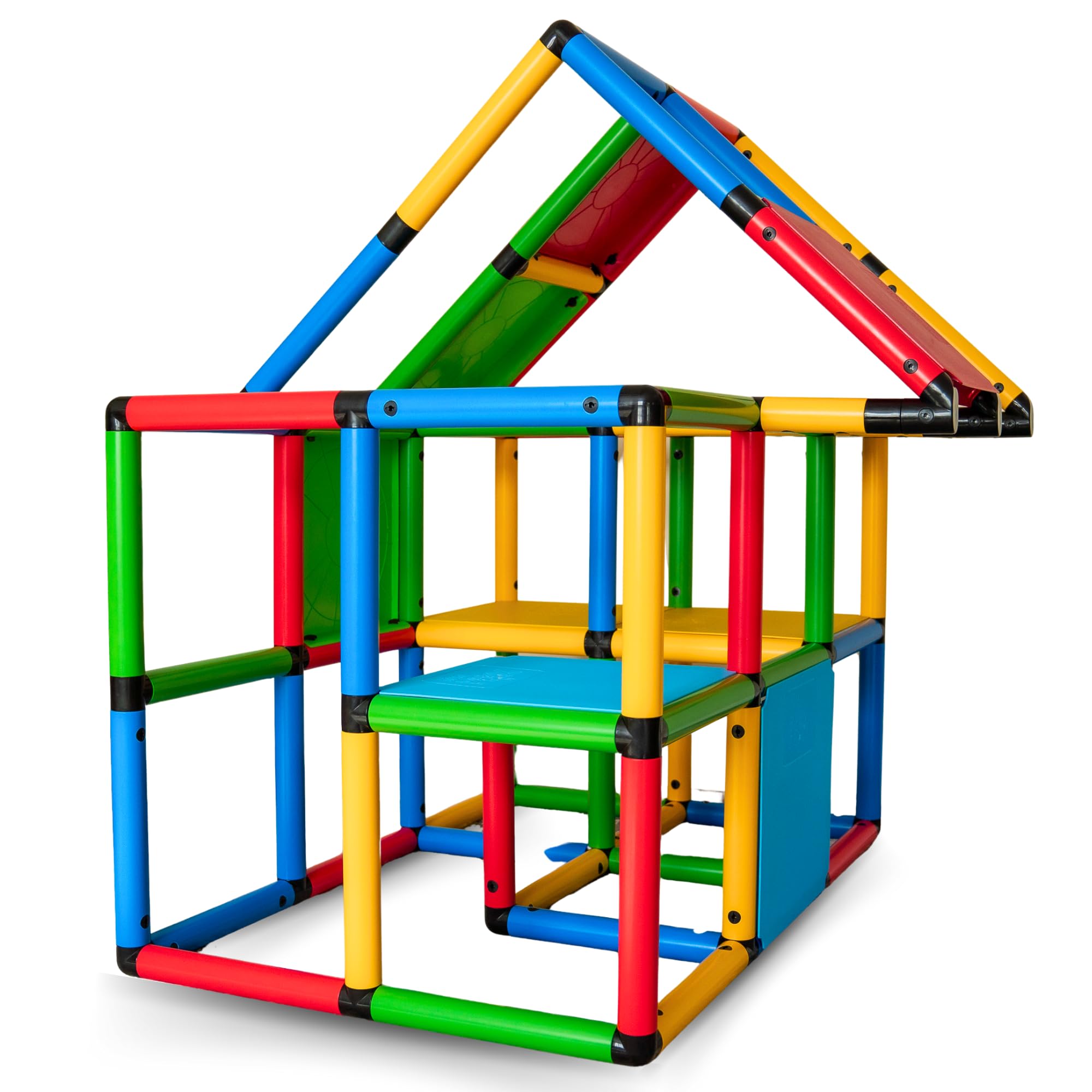 Funphix Construction Toys Fort Building Kit – 515Pcs STEM Kits Educational Toys Erector Set for Kids – 170Lbs Weight Capacity – Large Building Blocks