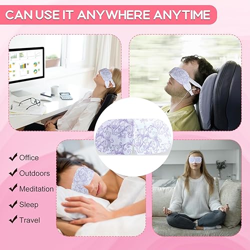 Miniatura 28 de XPCARE Paquete de 32 máscaras de ojos de vapor para ojos secos, máscara de ojos cálida de spa, máscara de ojos desechable con calefacción