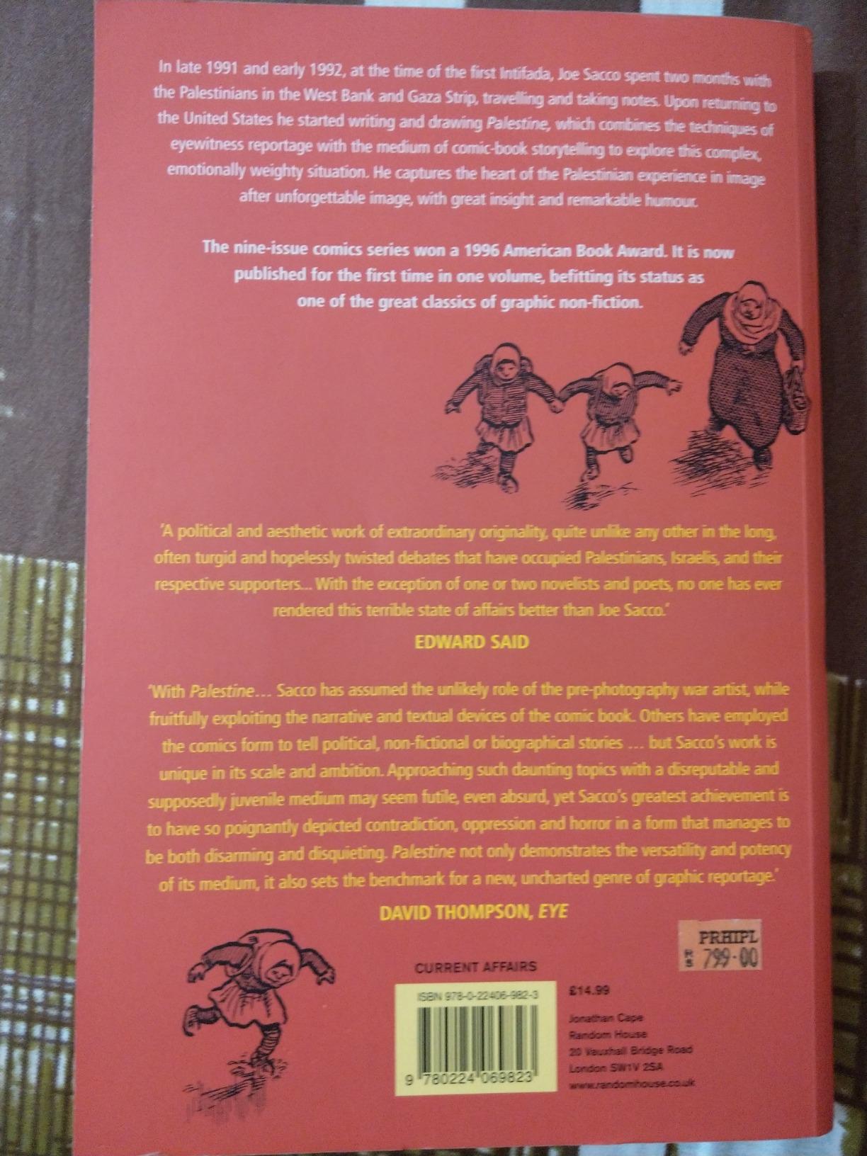 Palestine [Paperback] Sacco, Joe : Sacco, Joe: Amazon.in: Books