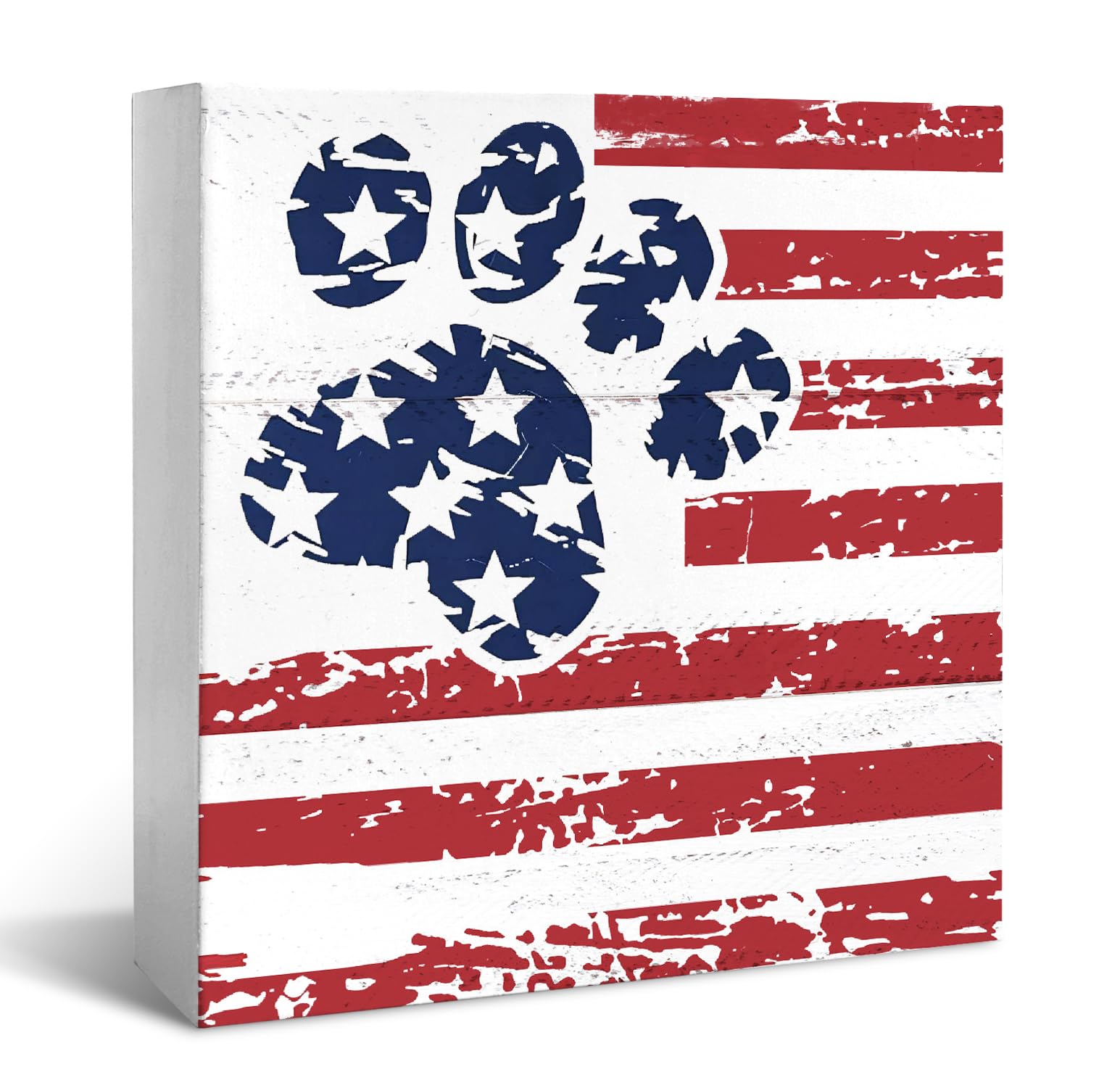 Patriotic Dog Paw Desk Decor