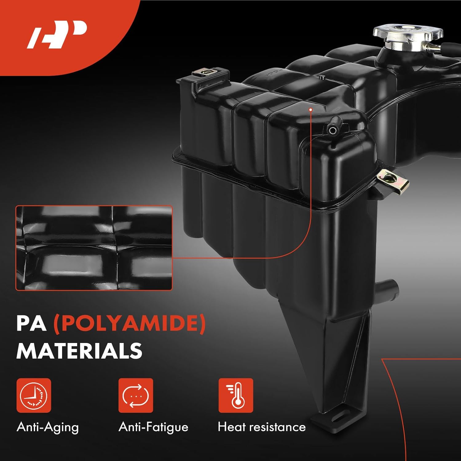 A-Premium Engine Coolant Overflow Recovery Reservoir Tank with Cap and Tubing Compatible with Cadillac Seville 1993-1997, Eldorado 1993-2002, DeVille 1994-1999, 4.6L