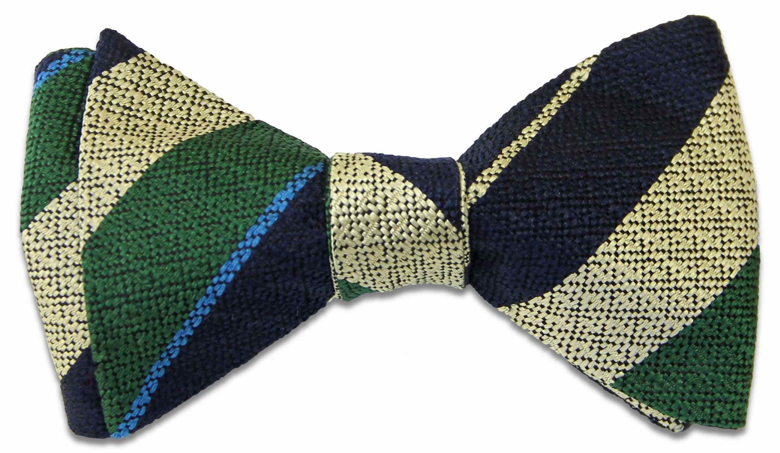 The Regimental Shop Men's Multicolour Queen's Royal Hussars Silk Non Crease (Self Tie) Regital Bow Tie