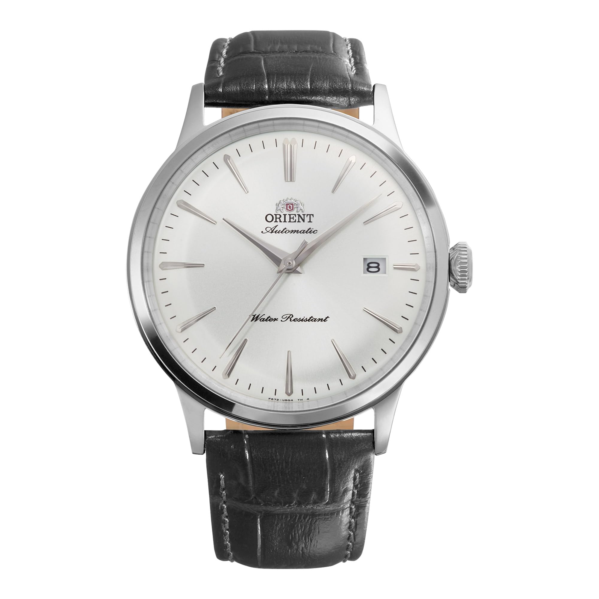 Orient Classic Bambino Classic - Reloj de Pulsera automático para Hombre con Cuerda Manual, mecánico, clásico, Correa de Cuero Negro, Caja de Acero Inoxidable, Esfera analógica, Blanco - RA-​AC0031S