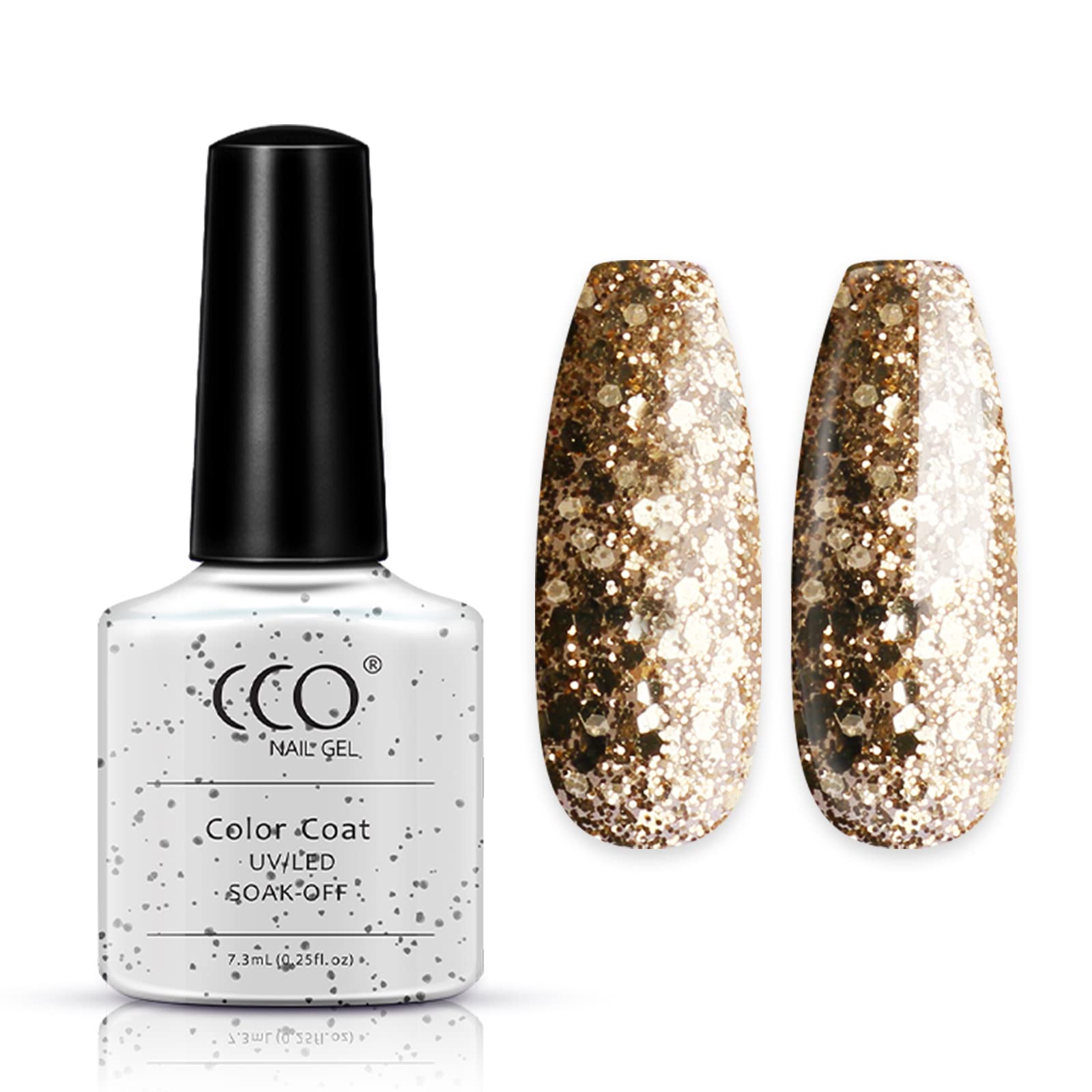 CCO UV LED Soak Off VIP Glitter Gel Nail Polish, Shine Star
