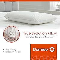Vista 4 de Dormeo True Evolution Bed Pillow - Low Profile Flat Cooling Pillow with Breathable Technology, for Stomach and Back Sleepers
