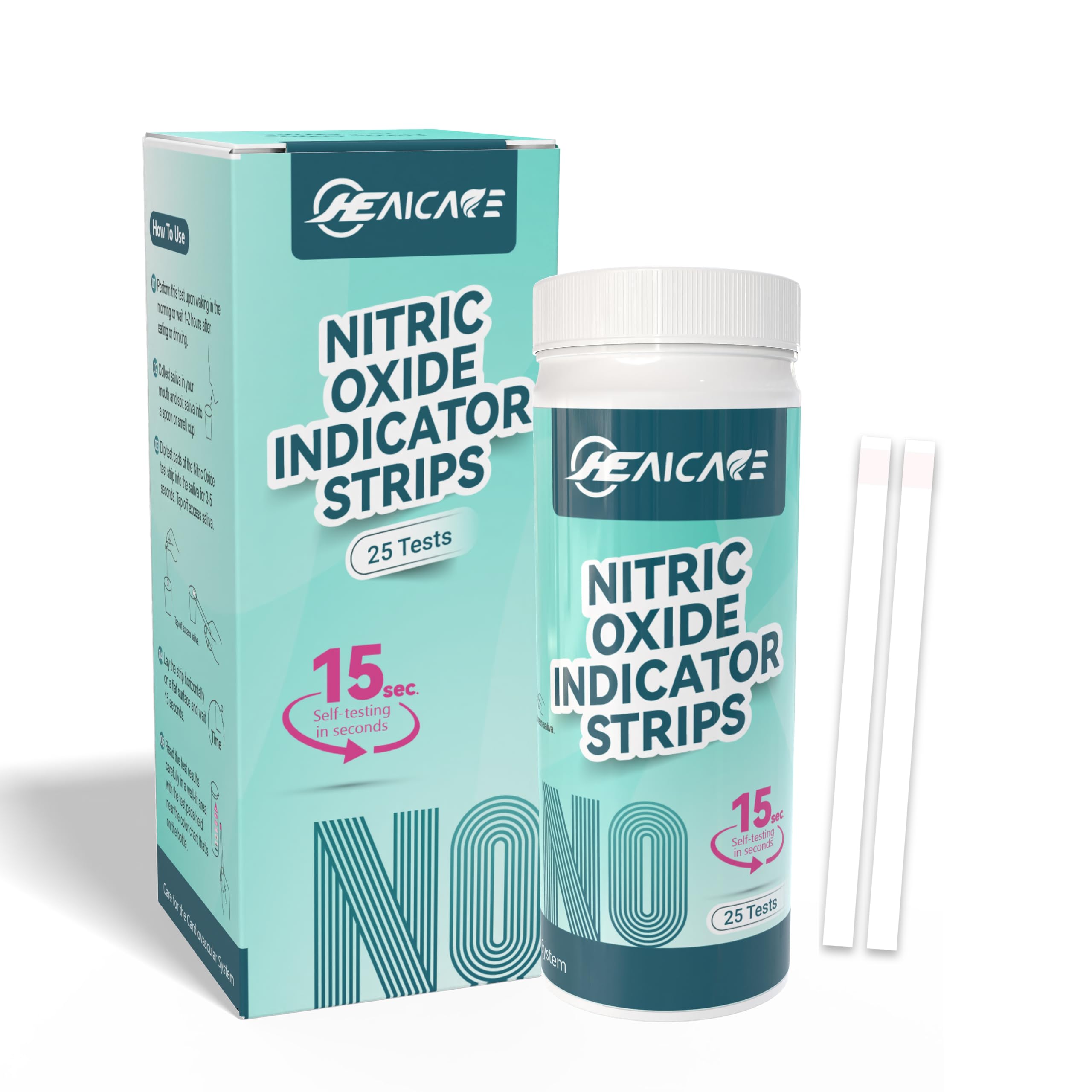 25 Strips Rapid Results Saliva Nitric Oxide Test Strips Cardiovascular Health Support Healthy Monitoring for Athletes Overall Health and Circulation Track NO Levels
