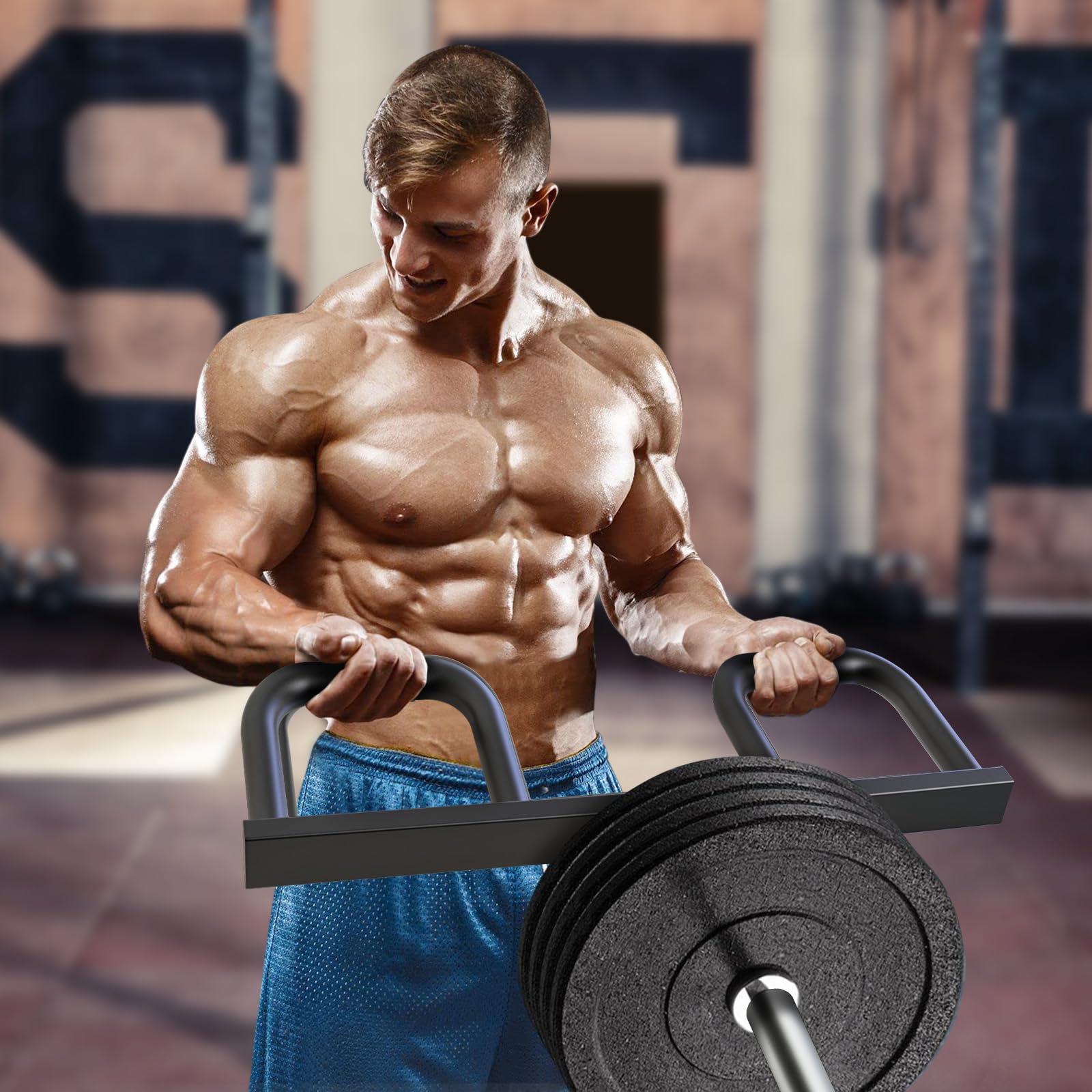 Kipika Viking Press - Accesorio para minas terrestres - Agarre 3 en 1 para entrenamiento versátil, compatible con barra olímpica, gimnasio en casa, esencial para peso muerto, sentadillas y remas