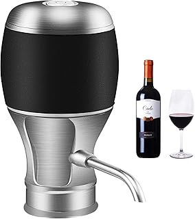 VEVOR Electric Wine Dispenser, 1 Button Wine Aerator Dispenser, Automatic Wine Aerator, Electric Wine Decanter, Silver Win...