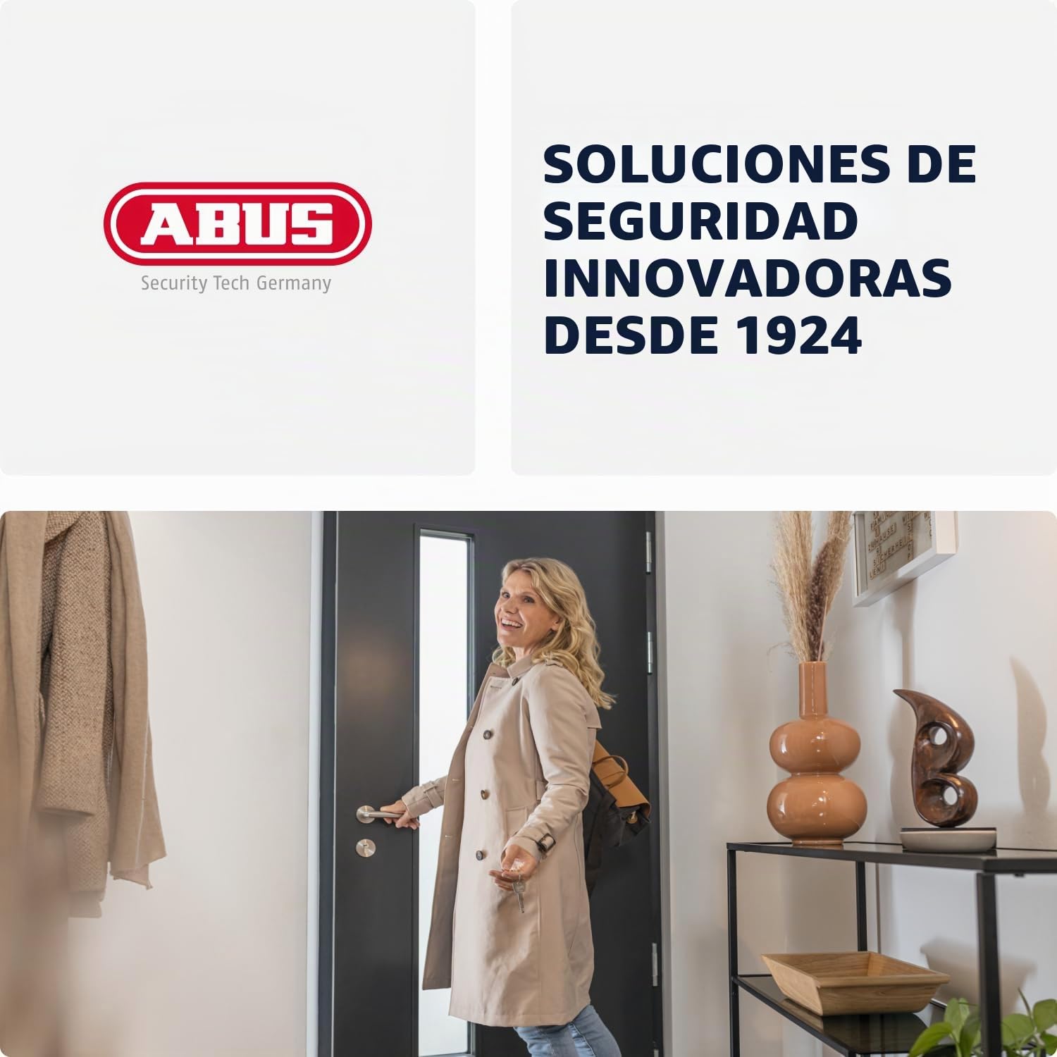 ABUS Caja Fuerte para Llaves KeyGarage 729 - Empotrable, Acero Inoxidable | Carcasa de latón cromado extraíble, protección antitaladro - diámetro montaje 43,5 mm, longitud 120 mm