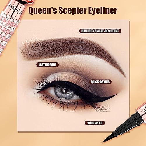 Miniatura 3 de QIC Eyestudio Master Precise All Day - Delineador líquido impermeable para todo el día, negro, 1 unidad