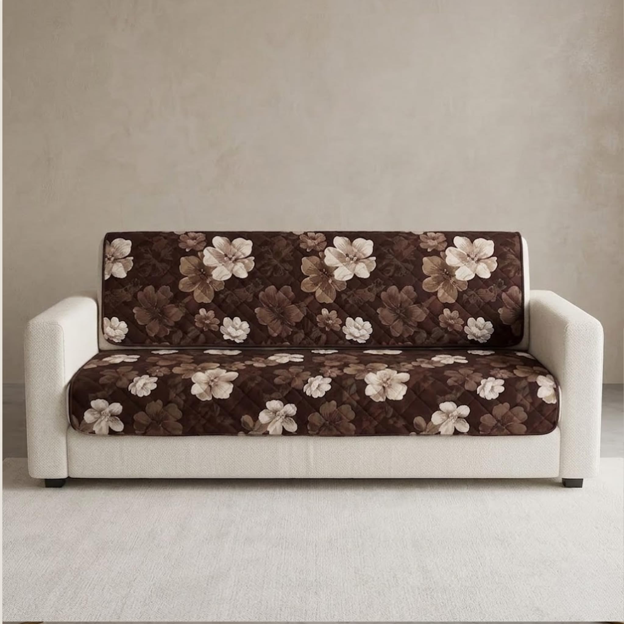 Velvet Quilted Sofa Cover Set - 5 Seater Protection -27 Velvet Quilted Sofa Cover Set - 5 Seater Protection -27