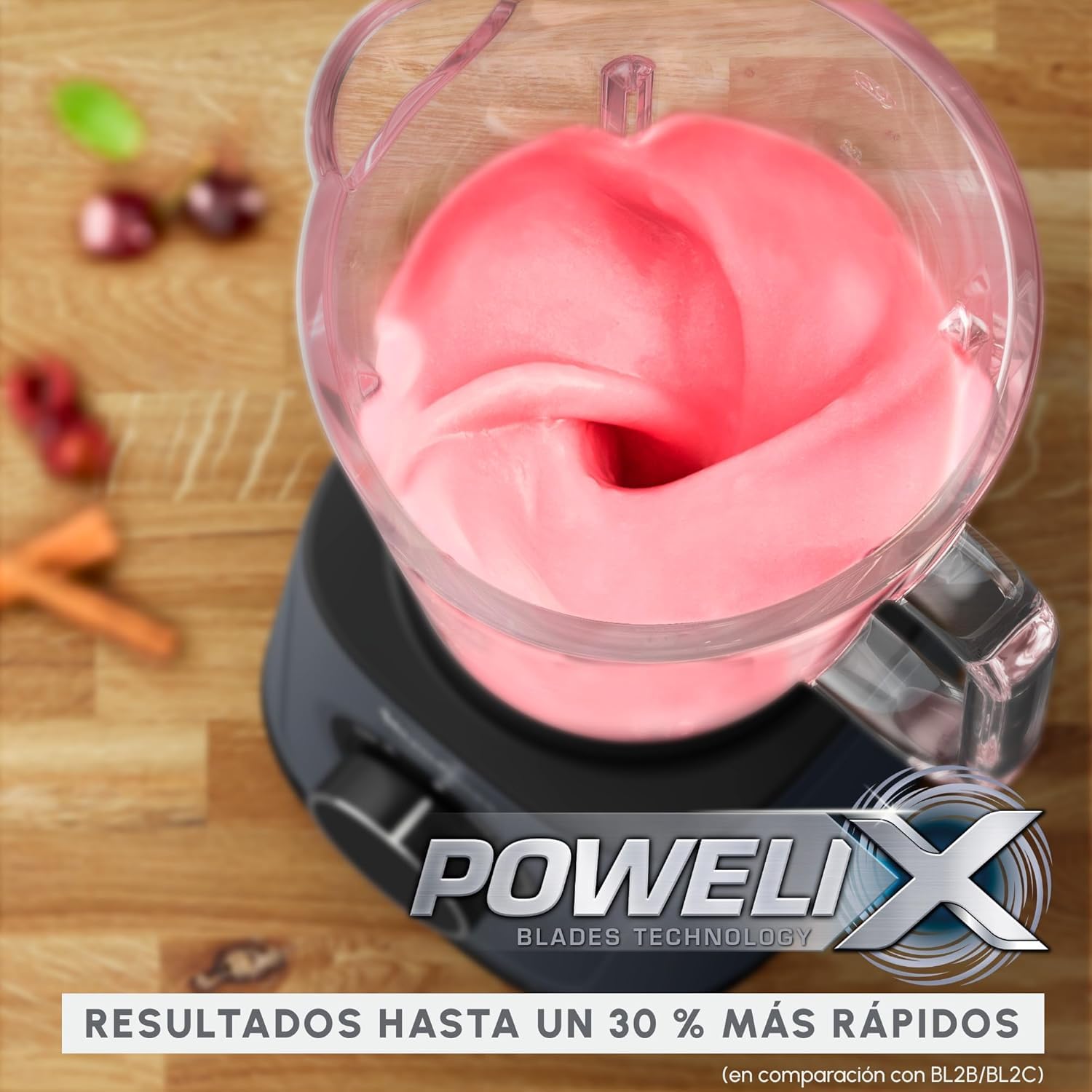 Moulinex PerfectMix Essential, batidora de alta velocidad, 1200 W, tecnología de cuchillas Powelix, fácil de limpiar, LM771BF0
