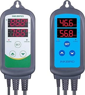 Inkbird WiFi ITC-308 Digital Temperature Controller with WiFi IHC-200 Humidity Controller with Outlet for Humidifier Dehumidifier Mushroom Reptile Greenhouse Home Brewing