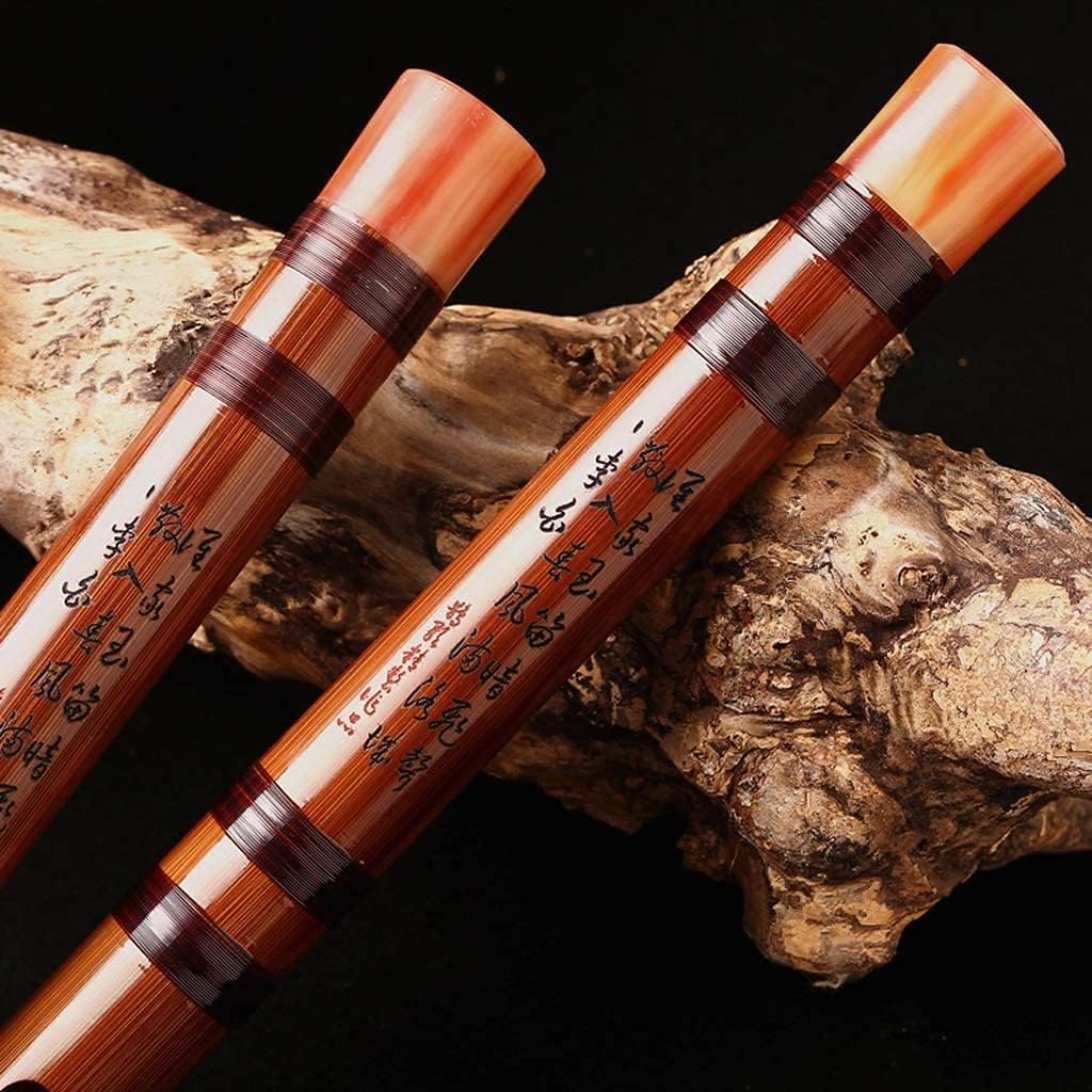 Flute, Bitter Bamboo Flute Professional Playing Instrument Flute Beginner Ancient Chinese Musical Dizi Clarinet(Color:E)