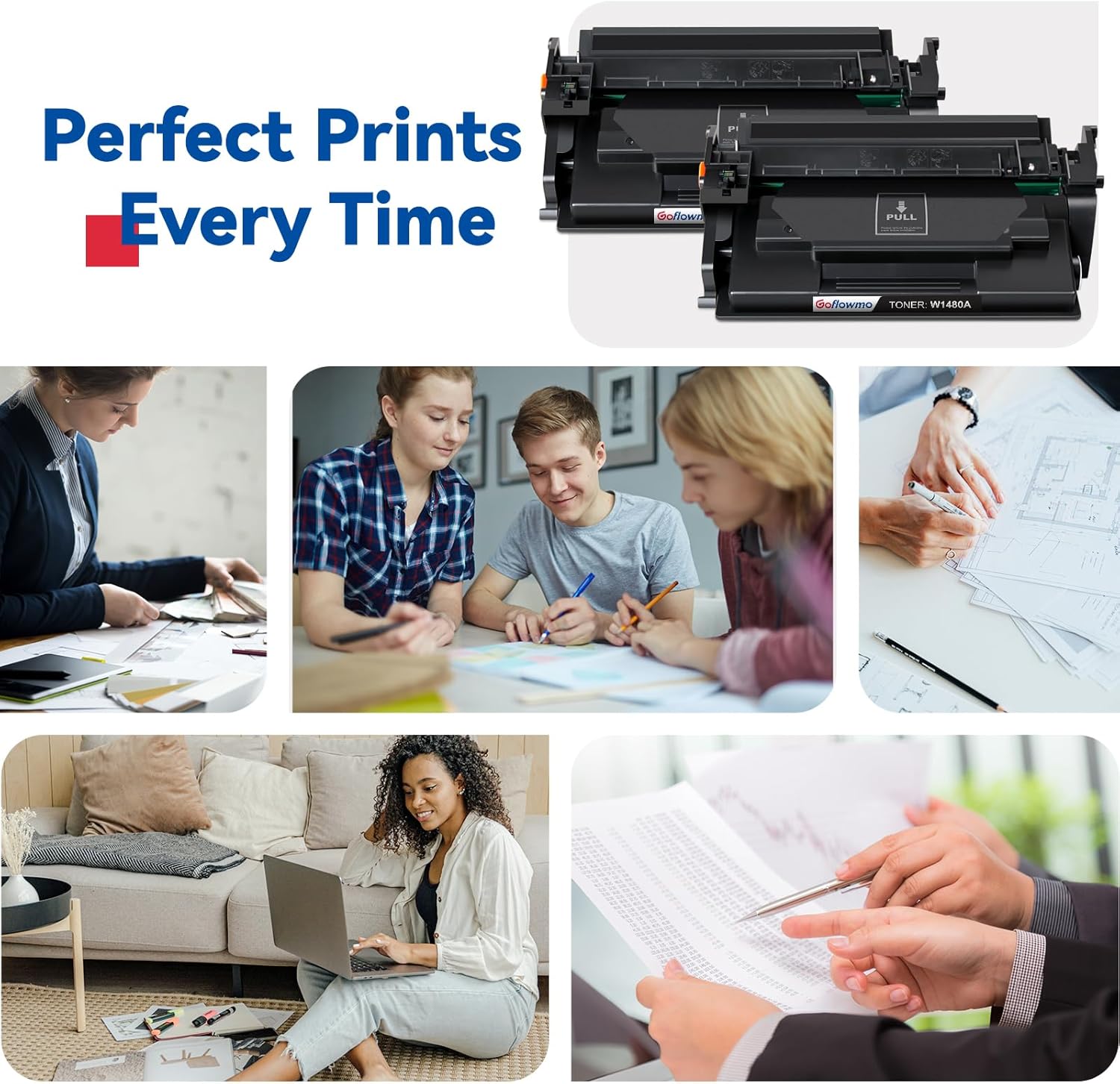 148A Toner Cartridges (2-Pack) Compatible Replacement for HP 148A 148X W1480A W1480X Toner Cartridge Black with HP Pro MFP 4101fdw 4101fdn 4001dw 4001dn 4001n Printer