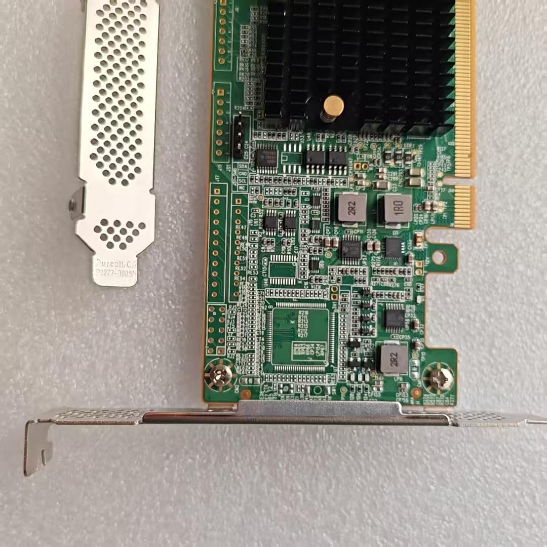 PCIe 4.0 x16 NVMe Expansion Card with 2 Port SlimSAS 8654 to 4 U.2 SSD Retimer Controllers