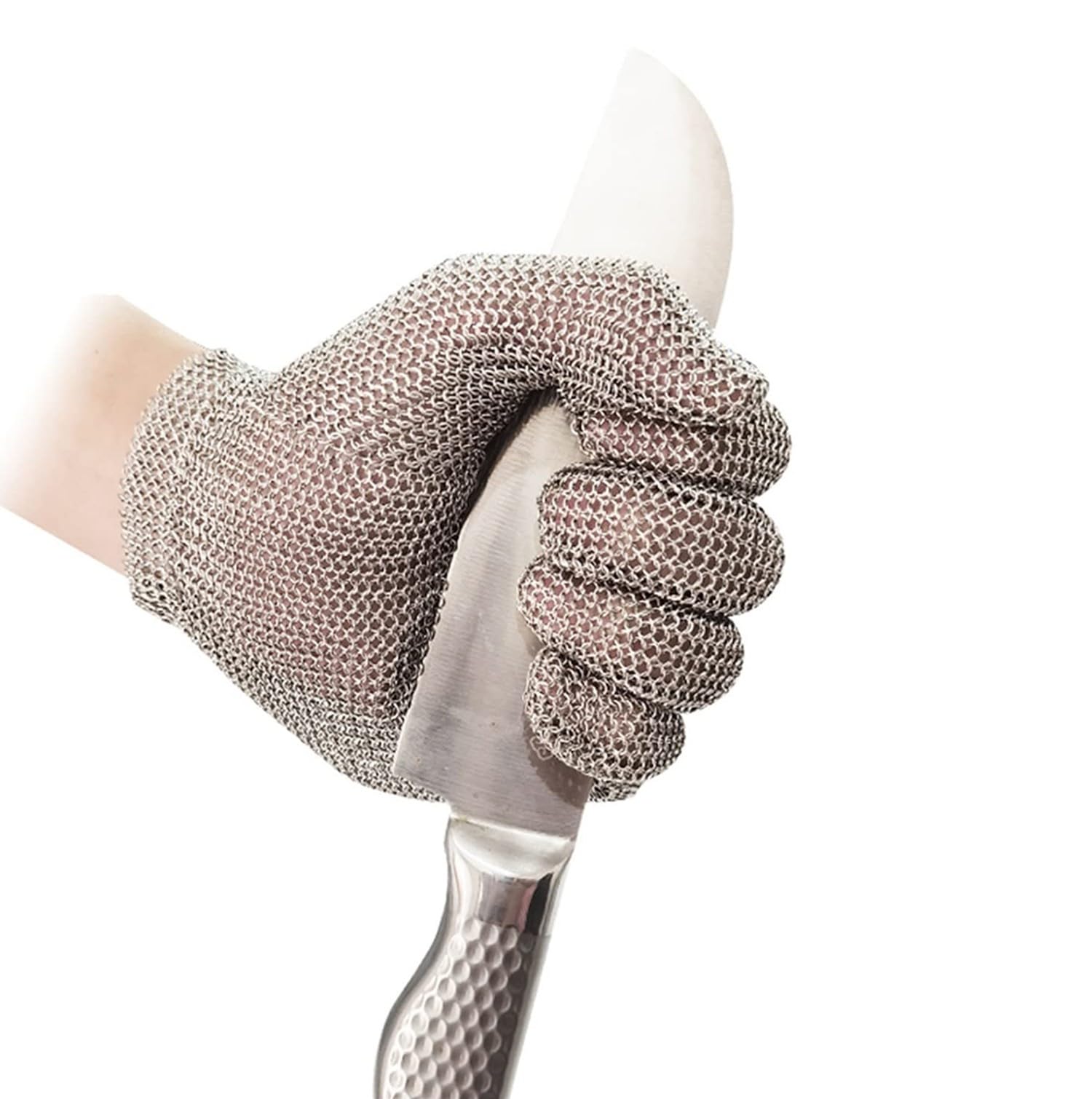 Kettenhandschuh Metzger, Schnittfeste Handschuhe Sicherheitsschutz Arbeit Handschuhe Metall Edelstahl Drahthandschuhe Cut Resistant Outdoor Gartenarbeit Küche