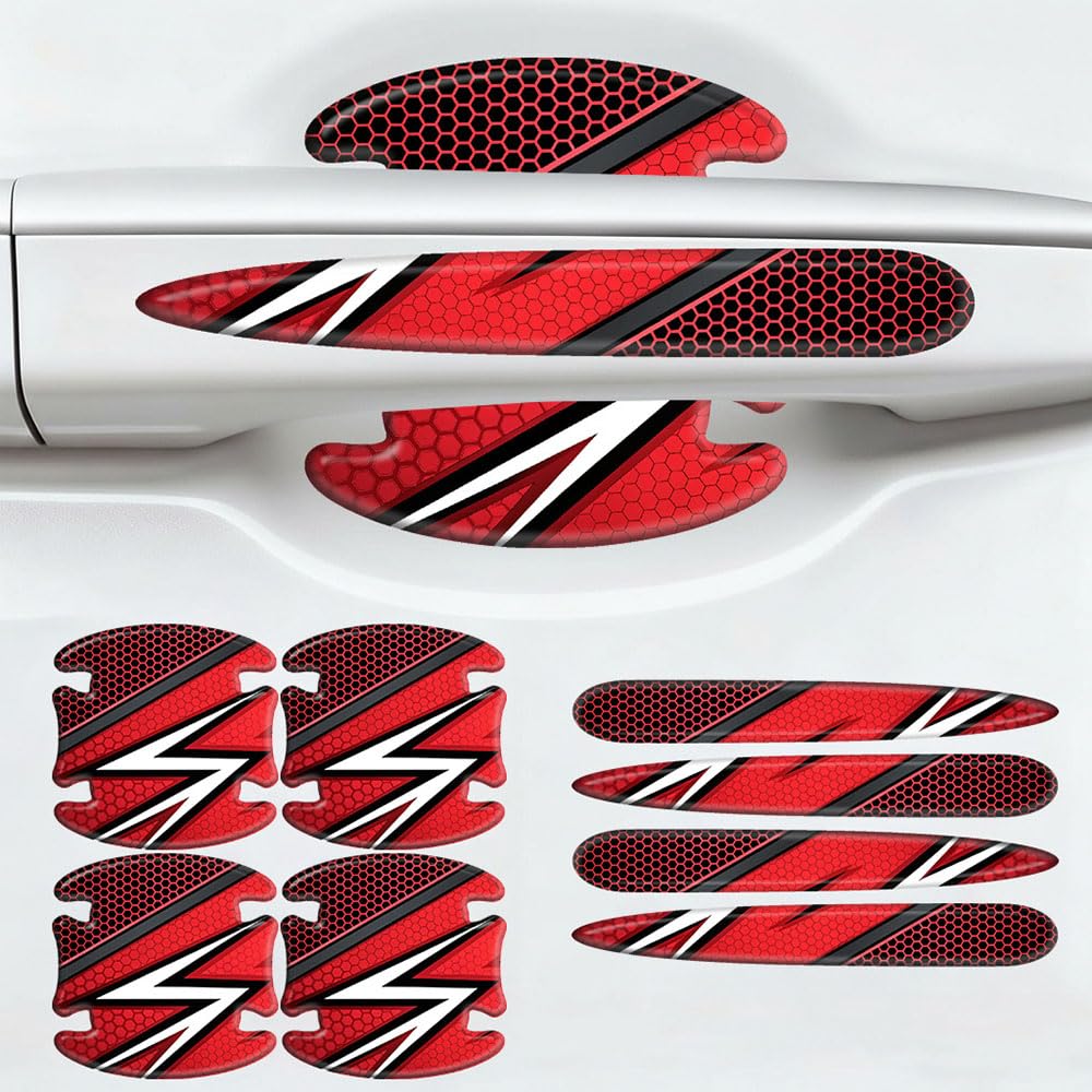 AAFEI Car Door Handle Scratch Protector for Toyota Aygo (AB10 AB40 2005-2022), Paint Protection Film Cup Guard, Carbon Fiber Texture Handle Stripe Cover, Anti Scratch Sticker Pack,A