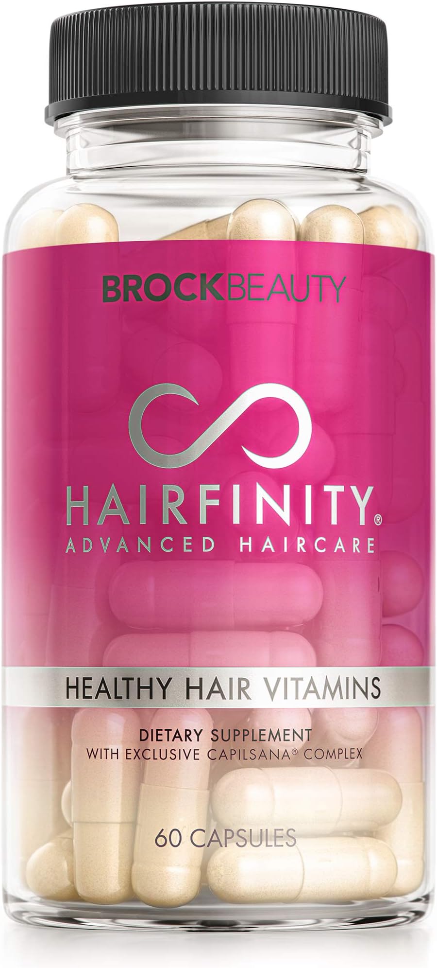 Hairfinity Hair Vitamins - Scientifically Formulated with Biotin, Amino Acids, and a Vitamin Supplement That Helps Support Hair Growth - Vegan - 60 Veggie Capsules (1 Month Supply)