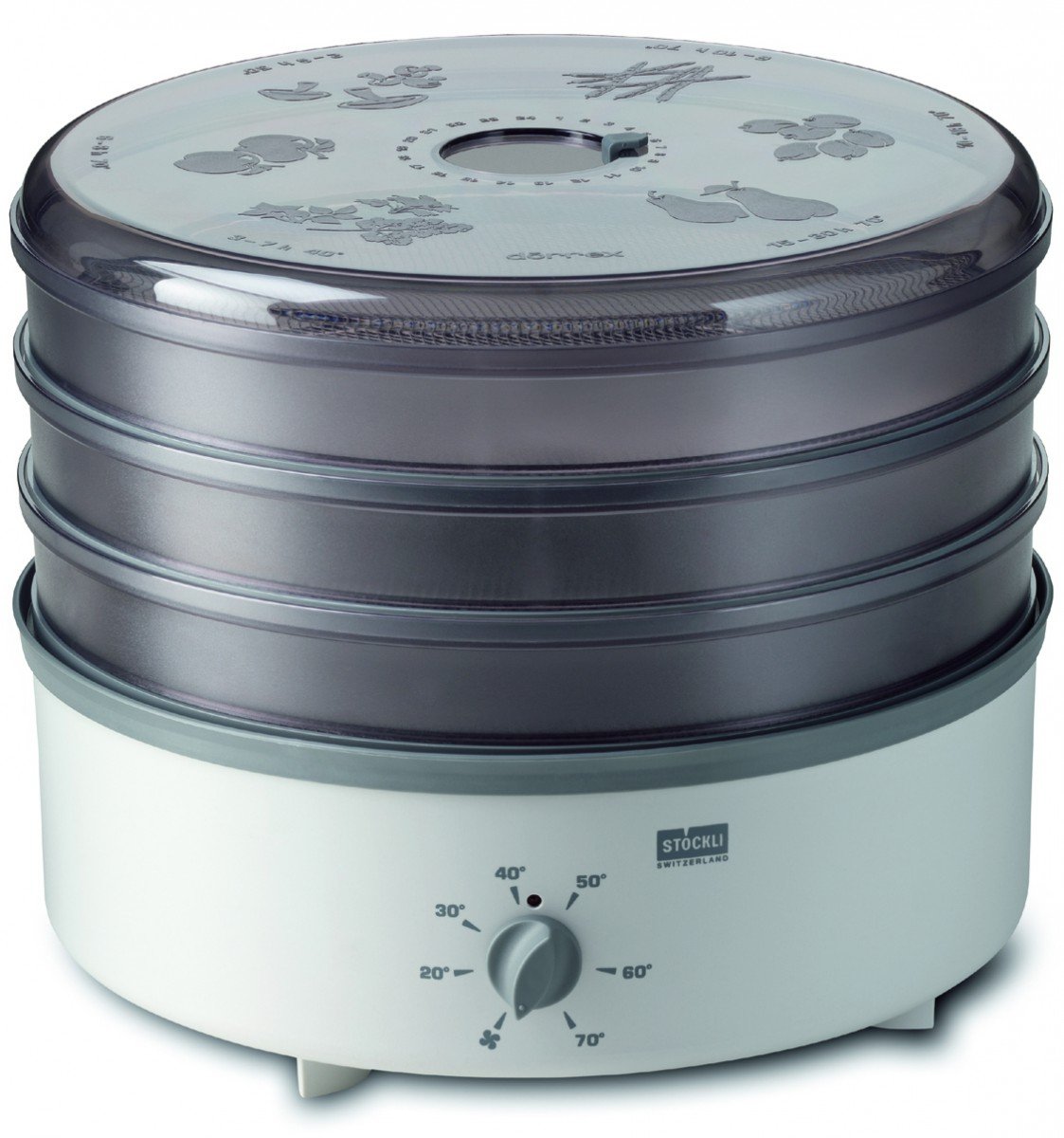 Dörrex - Déshydrateur Alimentaire Stöckli - Blanc/Gris - 3 grilles inox