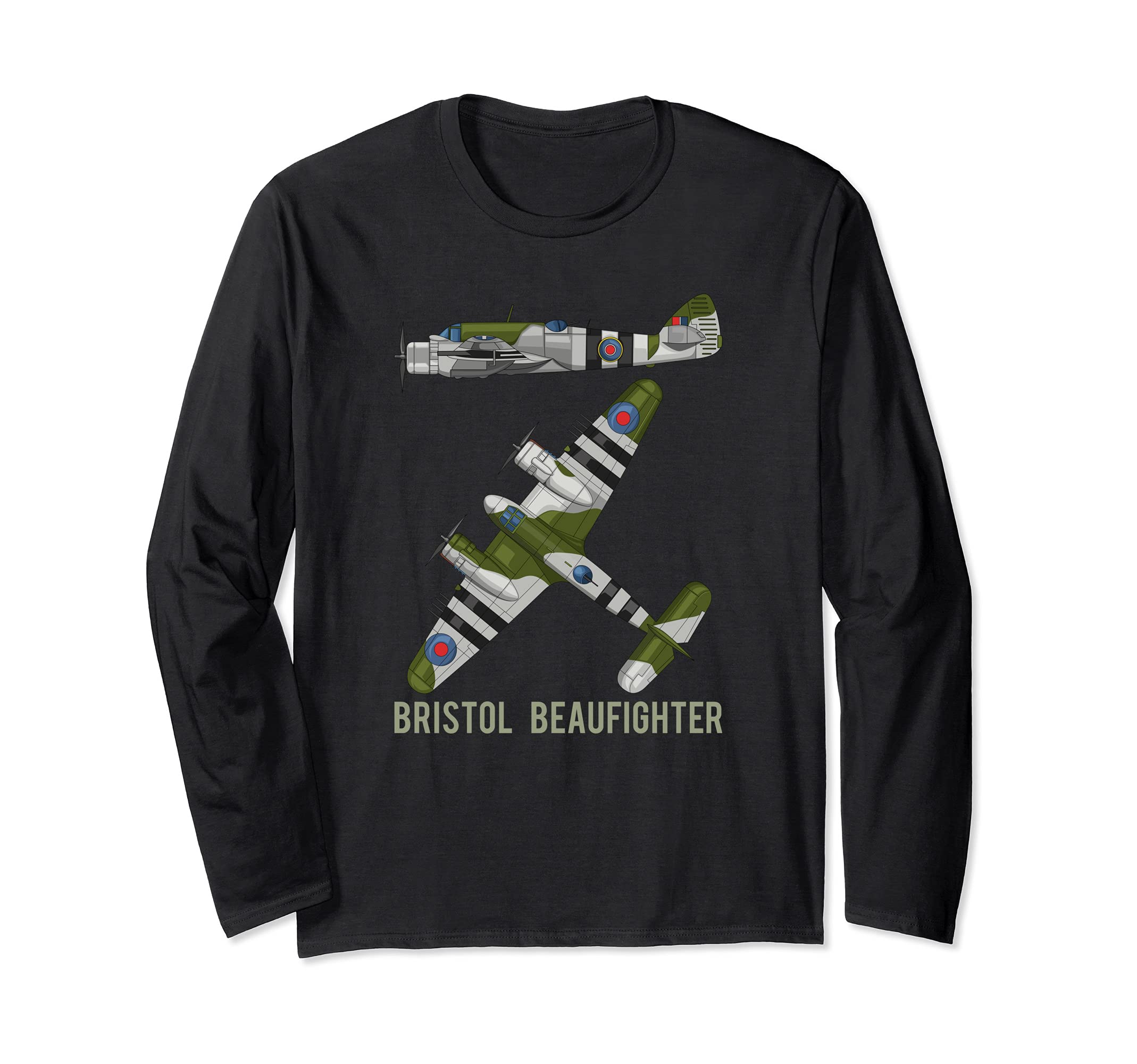 Bristol Beaufighter British WW2 Plane Airplane Long Sleeve T-Shirt
