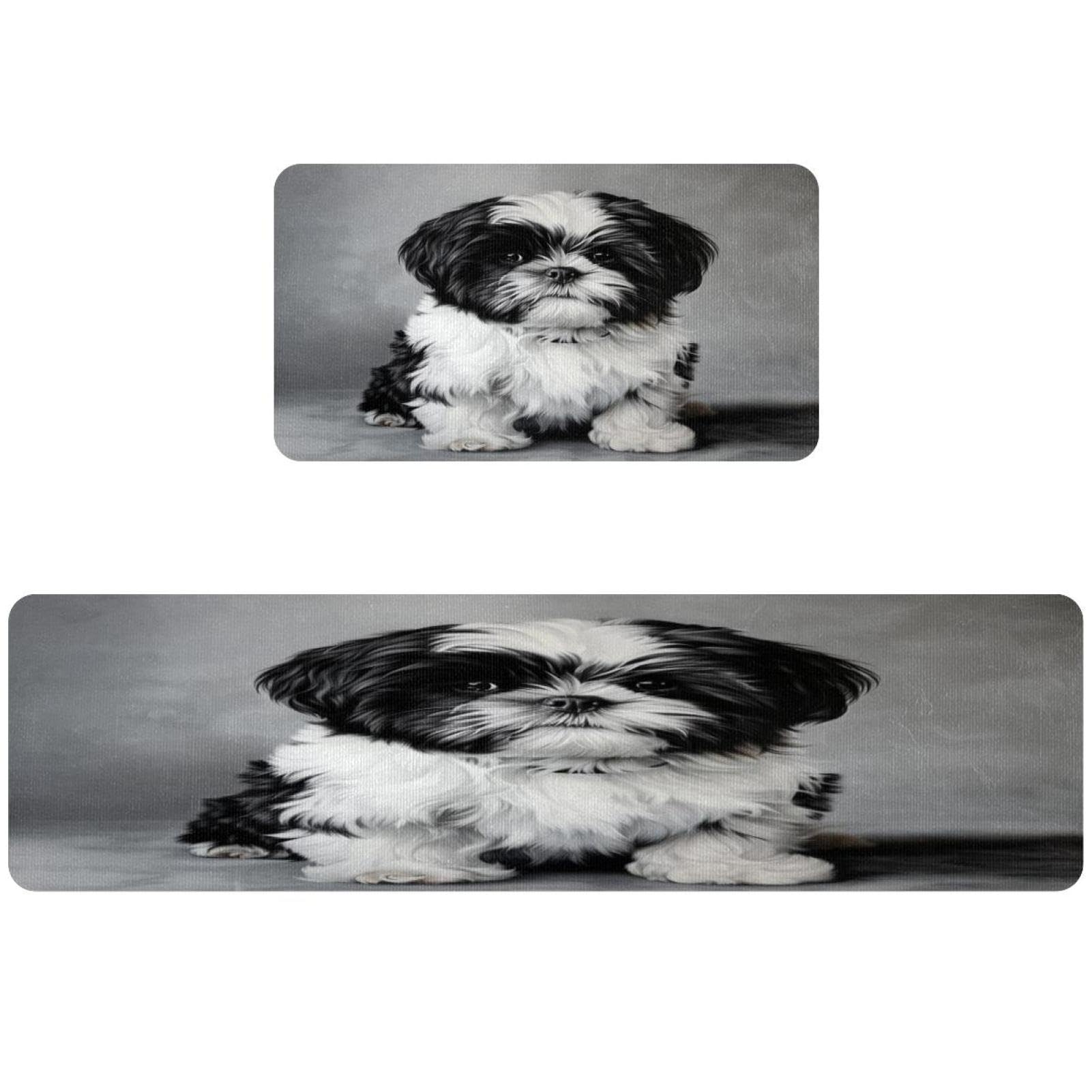 Tapis de cuisine antidérapant Shih Tzu lot de 2 lavable et absorbant