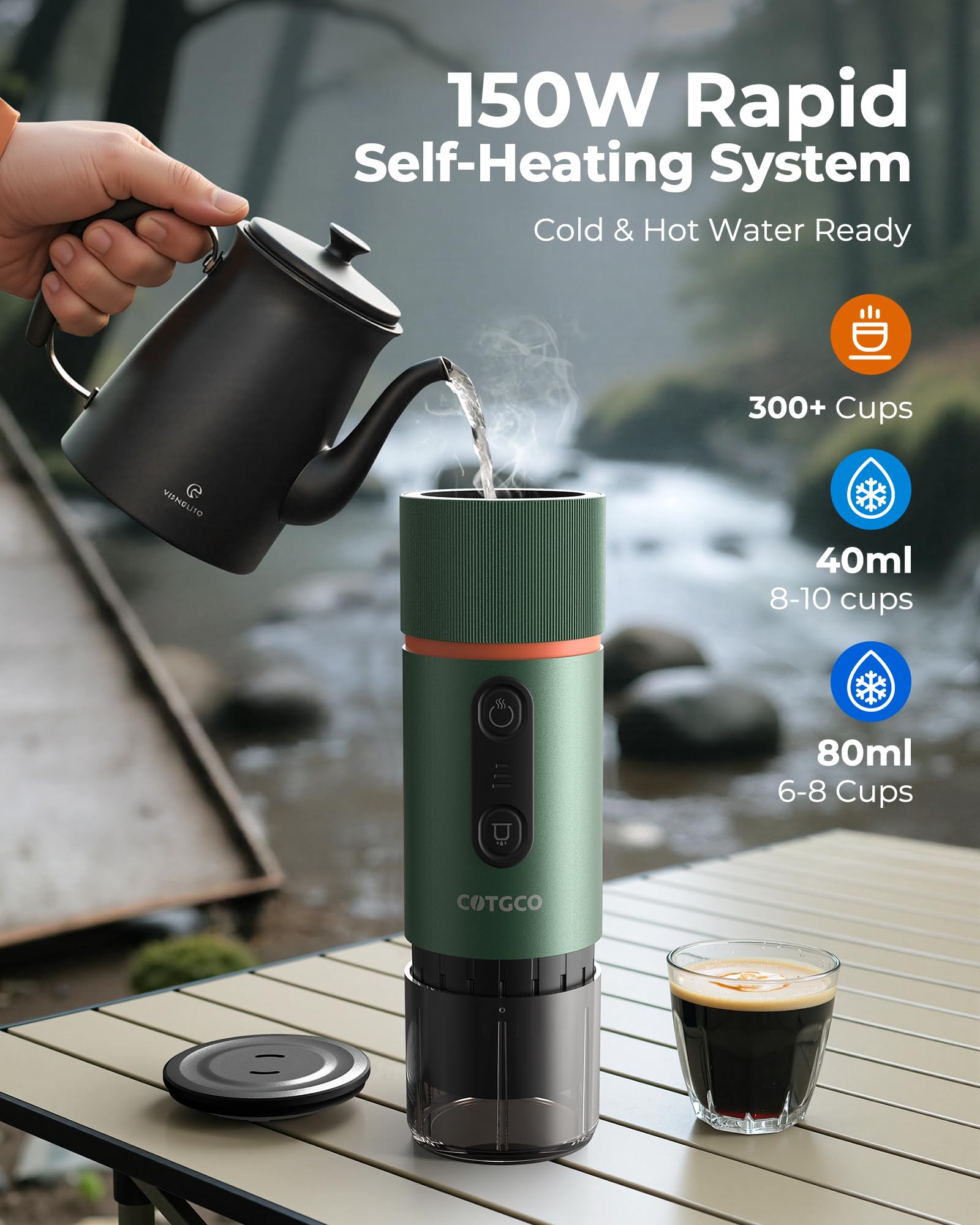 20-Bar Self-Heating Portable Espresso Gallery Image