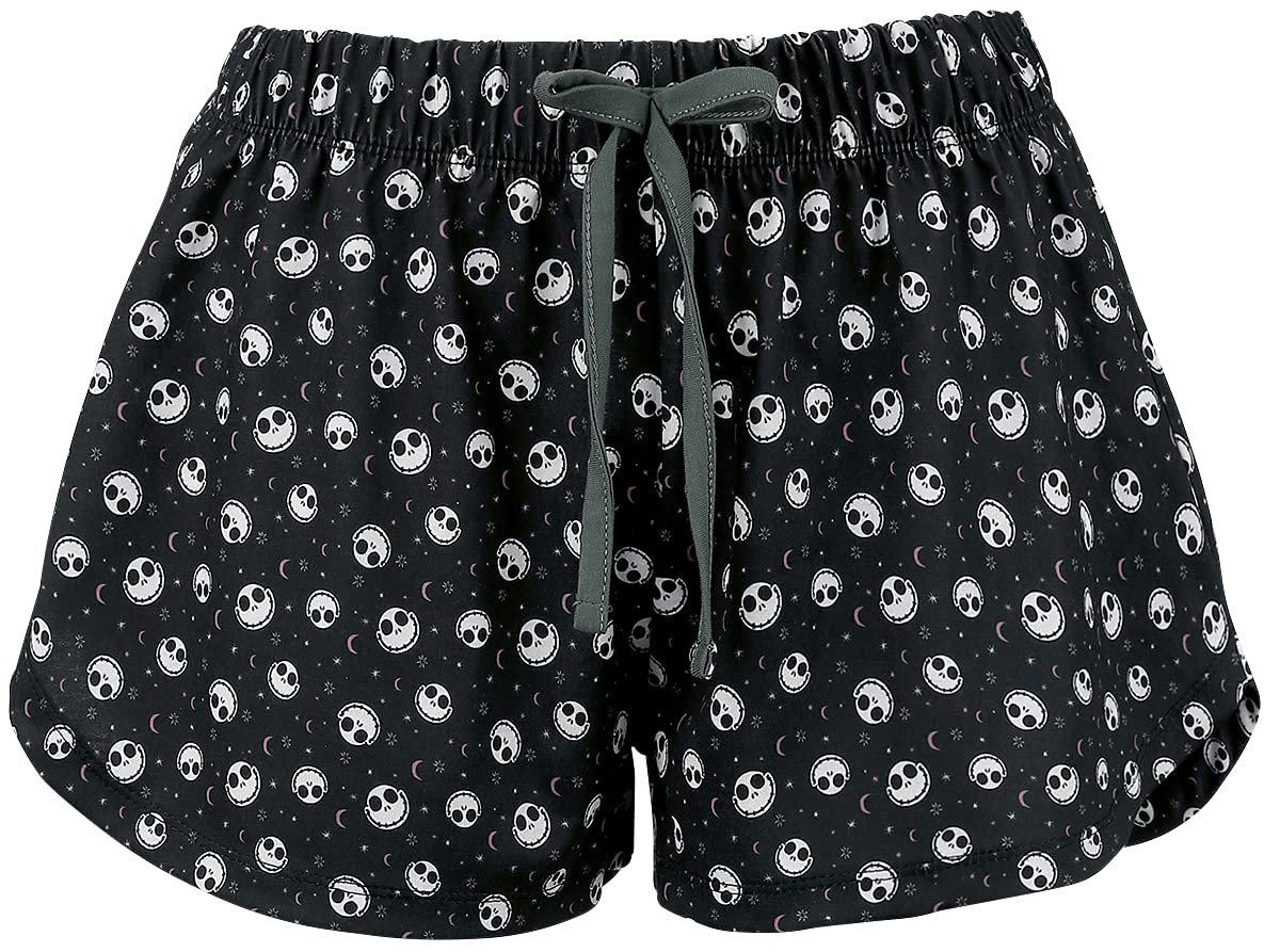 Pesadilla Antes De Navidad Comic Mujer Pijama negro/gris 100% algodón