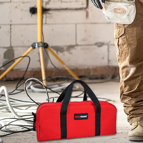 Miniatura 7 de MELOTOUGH Bolsa de Herramientas Resistente con Timón de Lona Pequeña con Kit Combinado de Cremallera - Incluye 2 Bolsas Organizadoras de
