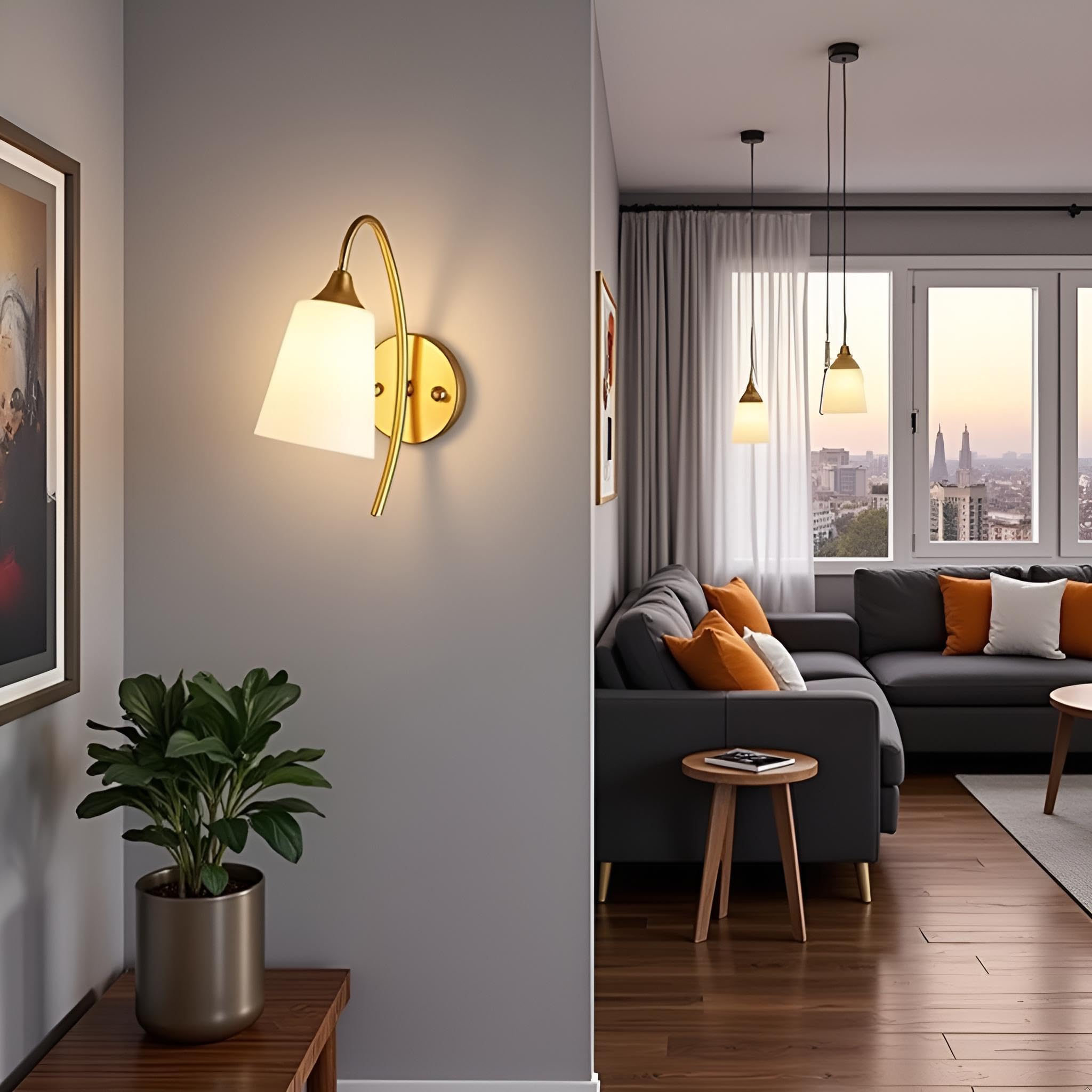 Avior Gold Wall Light - Modern Design -3