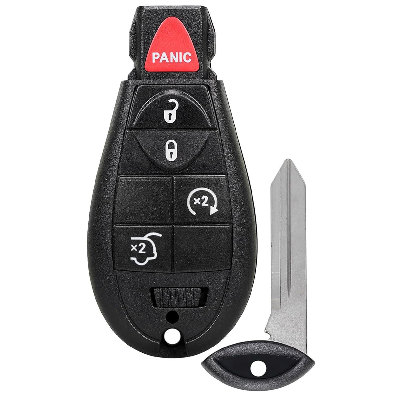 TOP-VIGOR Keyless Entry Remote Control Car Key Fob Replacement Compatible with Jeep Grand Cherokee Commander 2008 2009 2010, 433MHz PK3 Chipped 5