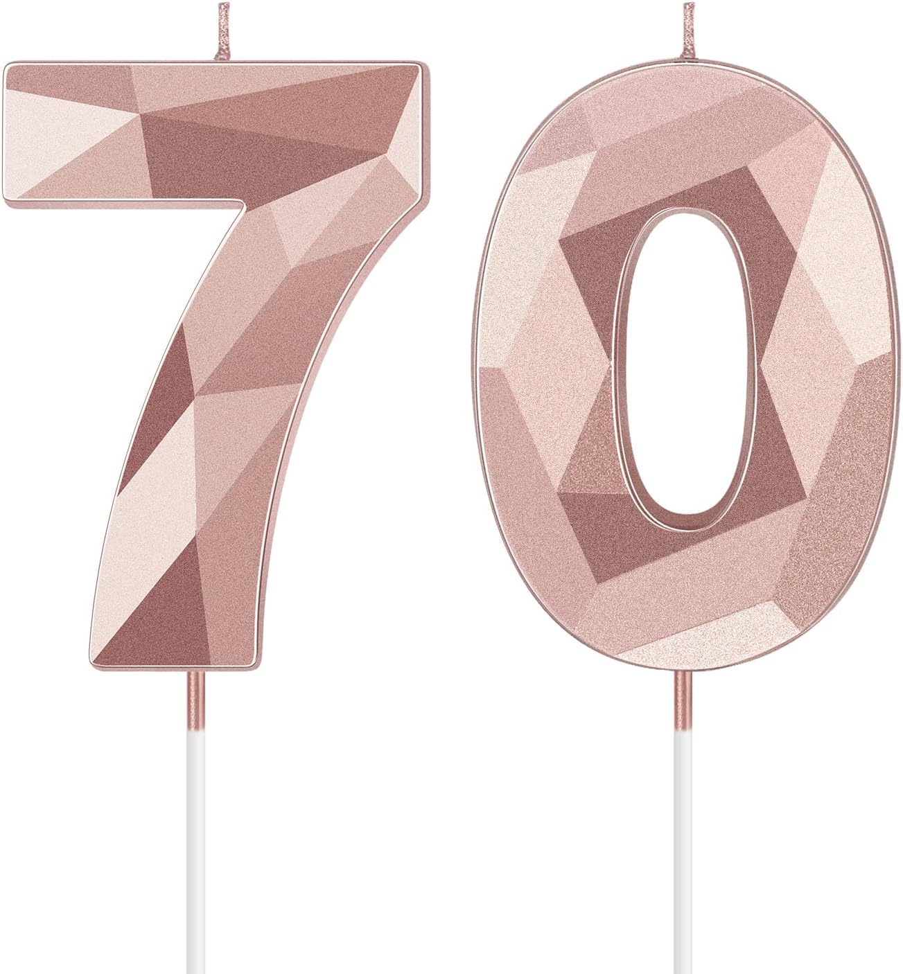 30th Birthday Candles, 3D Diamond Shape Number 30 Candles