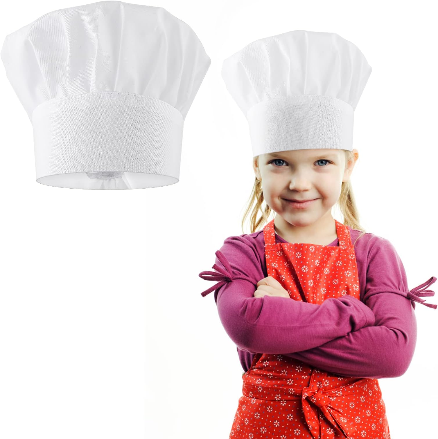 Adult Chef Hat Adjustable Black Chef Hats Elastic Kitchen Cooking Cap Baker Chefs Hat for Women Men