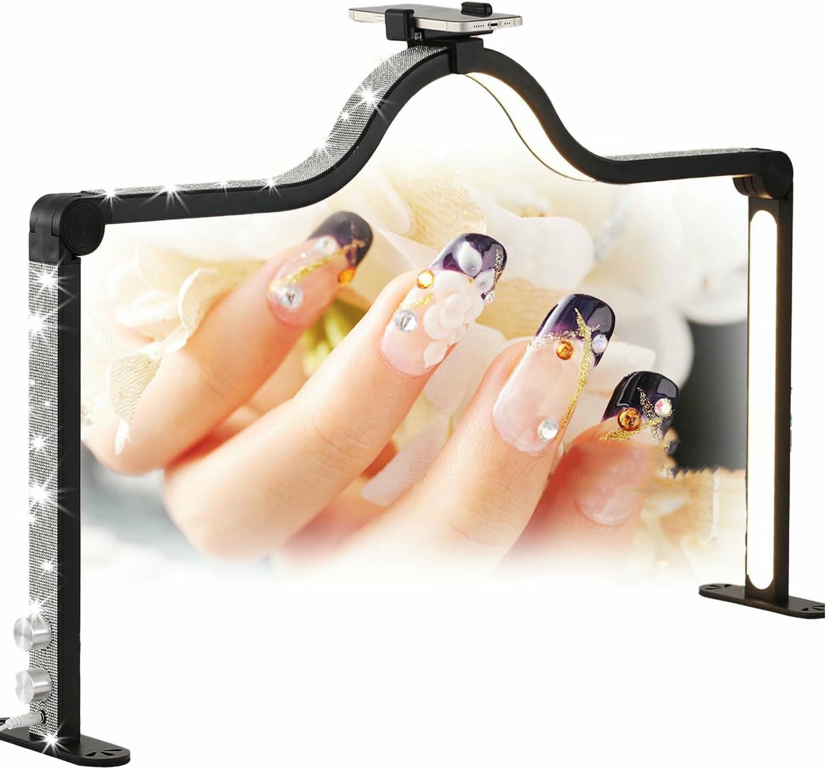 Lampe demi-lune manucure LED pour cils tatouage et soins du visage