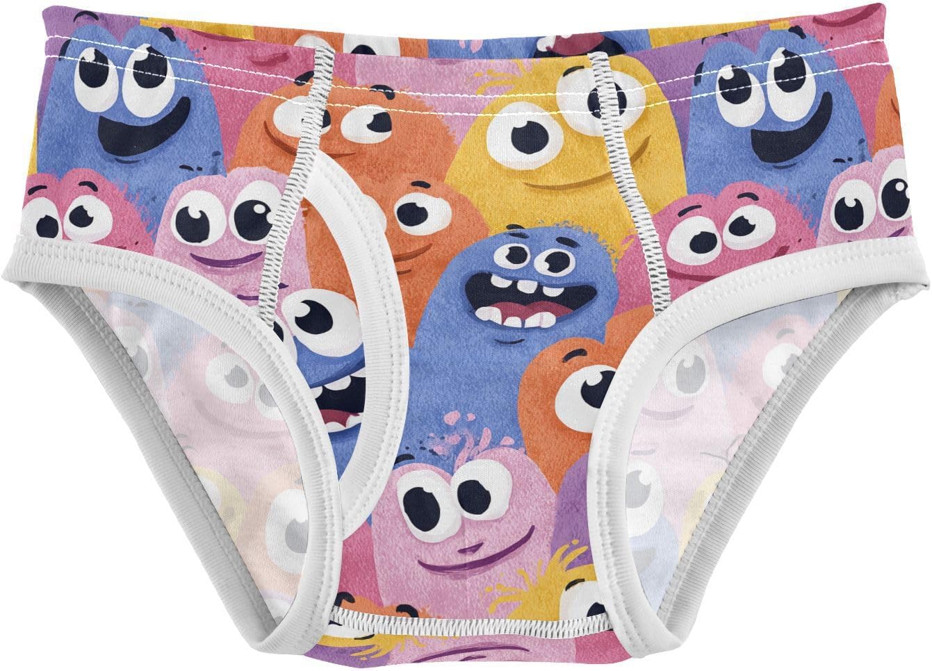 visesunny Boys Training Underwear Cartoon Monster Face Breathe Cotton Potty Briefs Size 2T-8Y-8Y for Toddler 2T-8Y