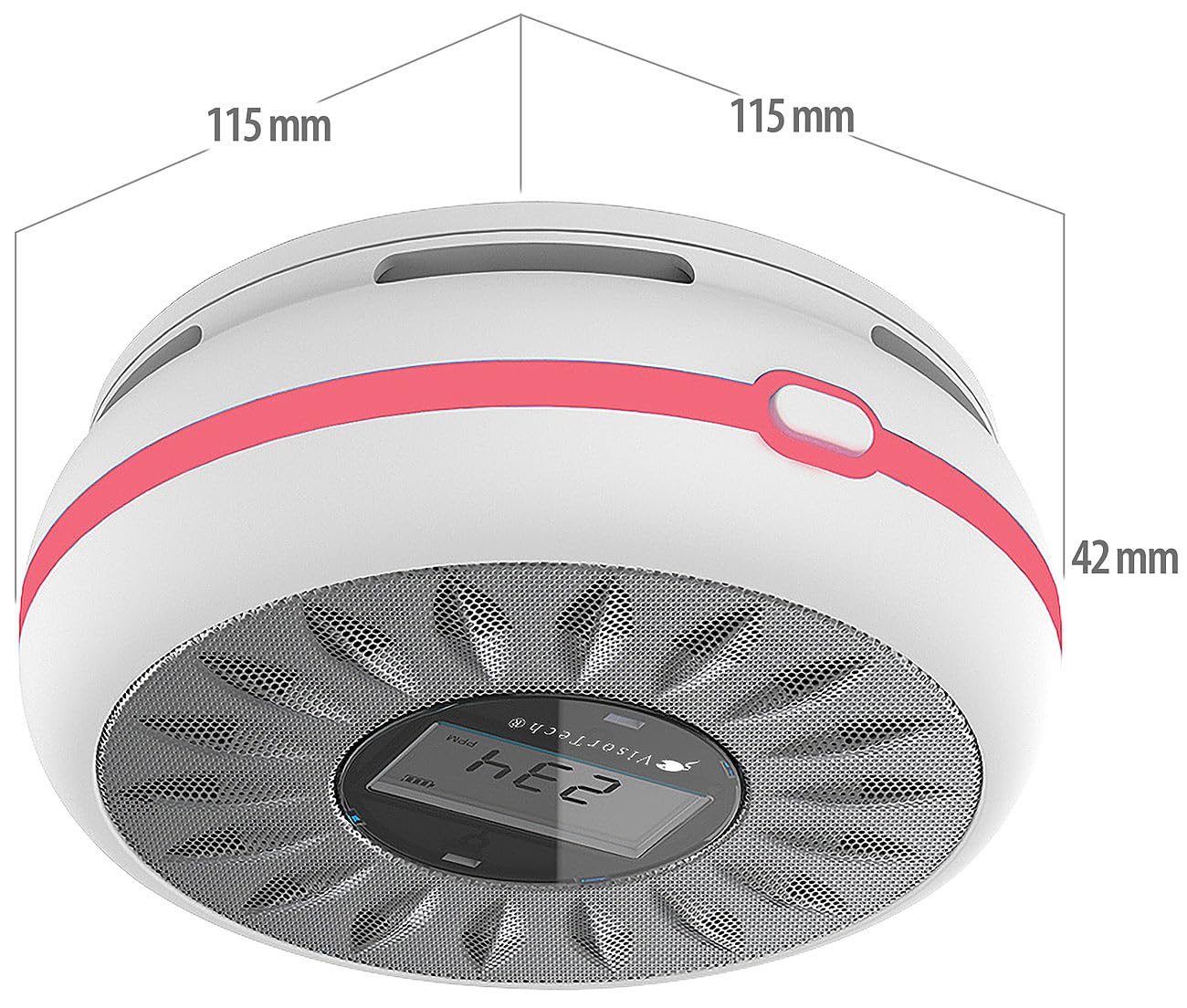 VisorTech app per allarme antincendio: Set da 2 Rilevatore di fumo e CO 2in1 con Wi-Fi, Batteria di 10 anni, Sensore di 10 anni (rilevatore monossido carbonio, rilevatori fumo per la casa, radio)