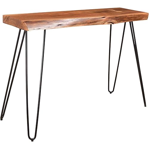 Whi Solid Wood Live Edge Console, Sofa, Hallway TABLE, NATURAL