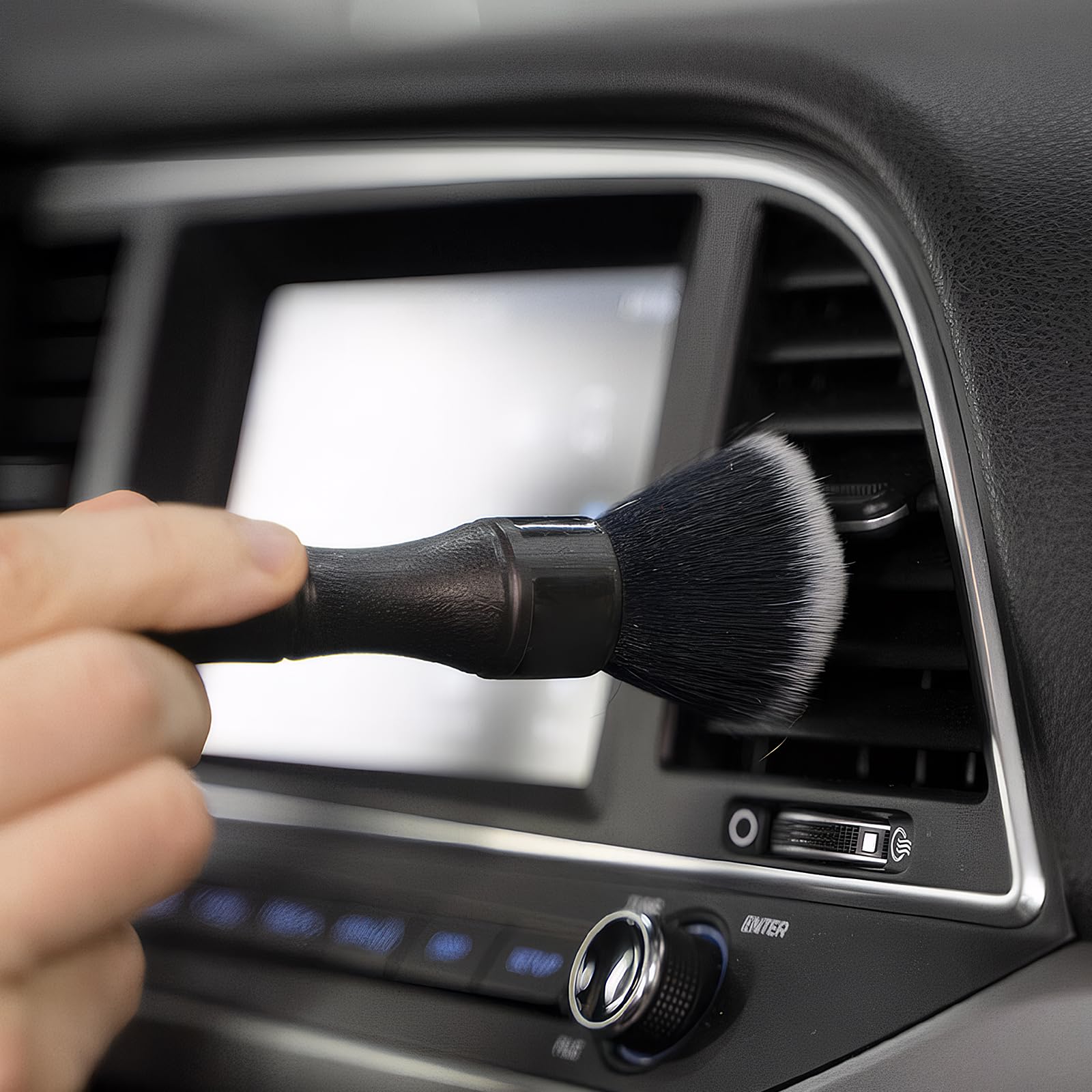 Pinceaux Nettoyage Voiture Kit De 2 Brosses De Détailing Auto - Poils Doux - Pour Intérieur Et Extérieur Brosse Nettoyage Voiture