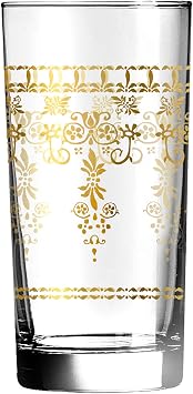 Luminarc Decorative Cooler Marrakech Real Gold Set of 4, Copper and Real Gold, 15.25 oz