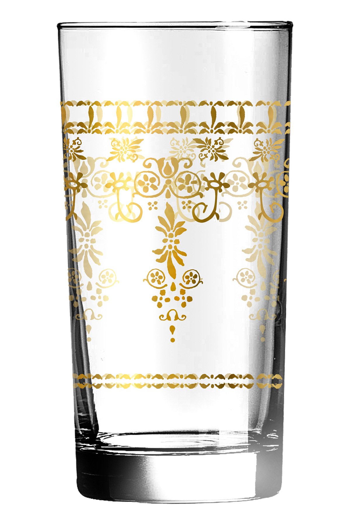 Luminarc Decorative Cooler Marrakech Real Gold (Set of 4), Copper and Real Gold, 15.25 oz