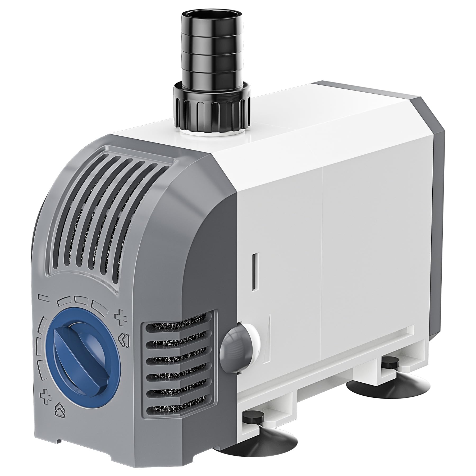 everfarel Tauchpumpe Aquarium Pumpe 2000L/h 35W, Leise Wasserpumpe für Aquarium, Teich, Hydroponik, mit Durchflussregulierung, ABS Gehäuse