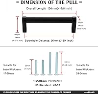Vista 5 de Paquete de 5 tiradores de gabinete de 3–3/4 pulgadas estriado en negro y oro, manijas de gabinete mate en negro y oro cepillado AP1311, herrajes