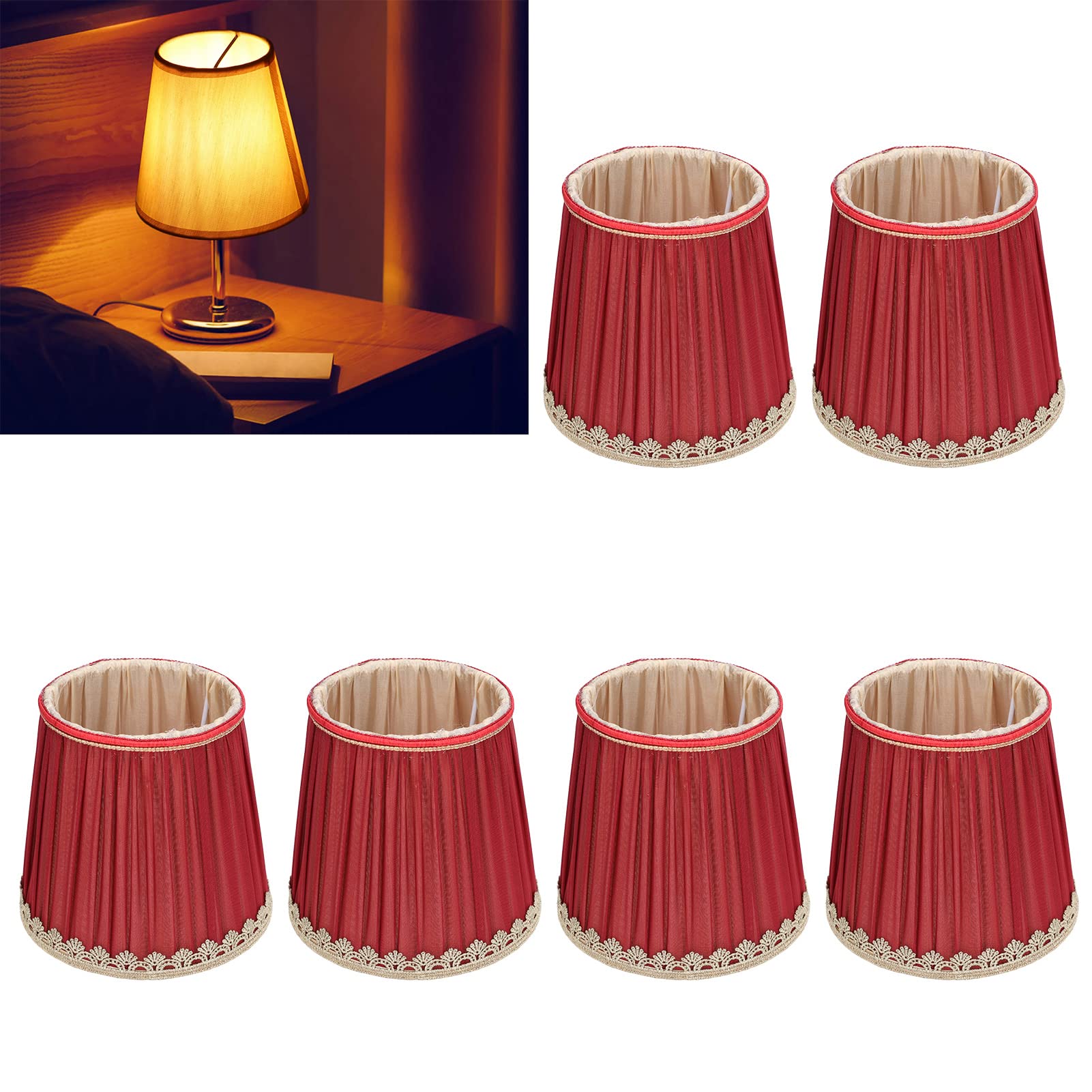 Abat-jour à Clipser 6 Pièces Abat-jour En Tissu Moderne Européen Pour