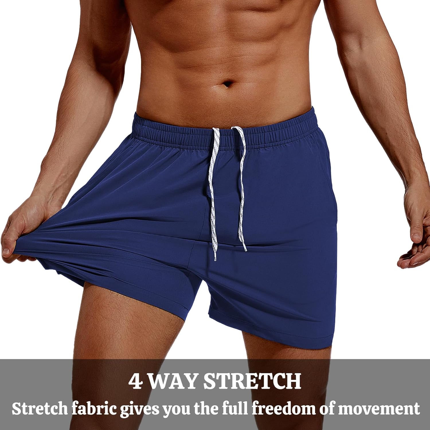 Men's 5" Athletic Running Shorts Quick Dry Lightweight Workout Shorts for Men Sports Gym Training with Pockets - Image 2