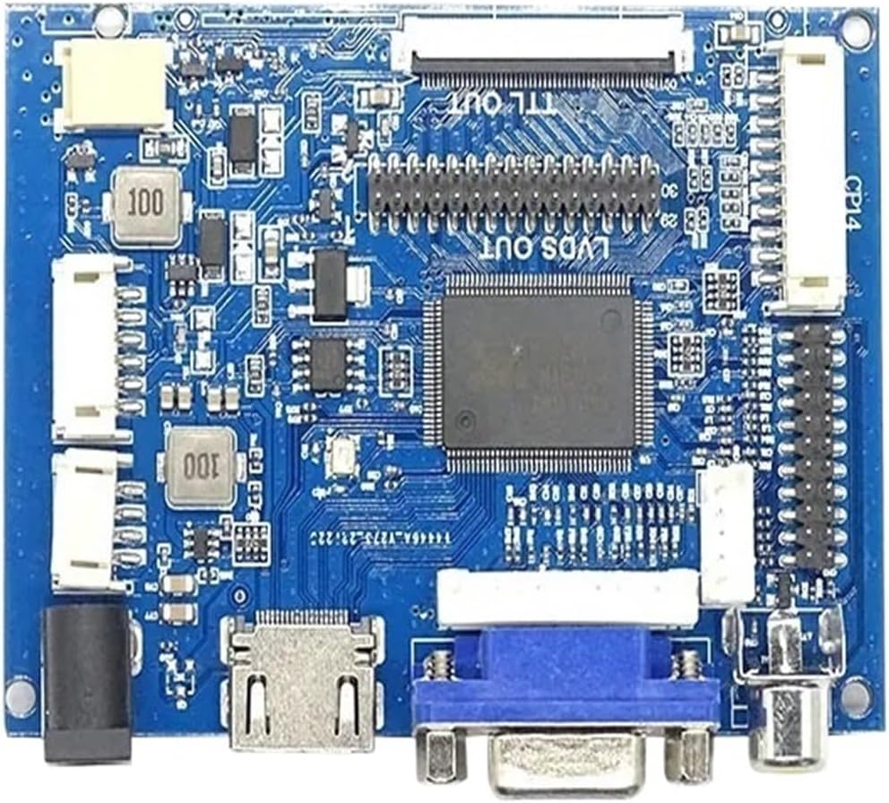 HDMI VGA AV To LVDS RGB TTL 50Pin Control Drive Board Universal LCD Screen Motherboard Jumper Modification Resolution DC5-24V