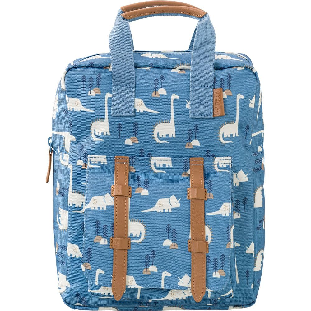 Floss & Rock Kids Dinosaur Backpack - Small Water-Resistant Book Bag With Side Pockets