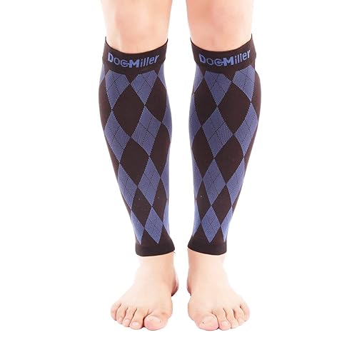 Miniatura 9 de Doc Miller Calf Compression Sleeve Men Women 20-30mmhg Argyle Shin Splint, Varicose Vein, Travel Leg Cramps Relief