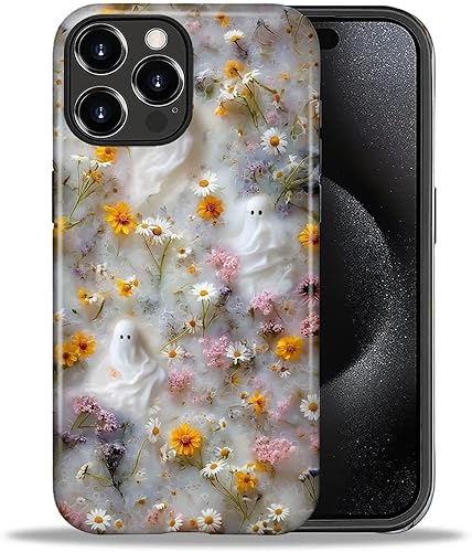 Miniatura 163 de Funda para iPhone 11, carcasa dura a prueba de golpes + silicona suave 2 en 1 híbrida, parachoques a prueba de caídas - Vidrio manchado con flores